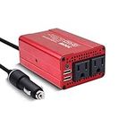 BYGD 300W Car Inverter 12V DC to 110V AC Power Inverter Car Adapter Outlet Converter with 2.4A Dual USB and Dual AC Outlets Quick Charging for Smartphones,Ipad,Laptop