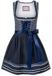 Stockerpoint Women's Dirndl Kim Special Occasion Dress, darkblue, 8