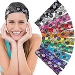 Volleyball and Soccer Headbands Set - 10 Pieces Team Headbands for Girls, Teens, Women, Adults, and Kids (Volleyball Pattern)