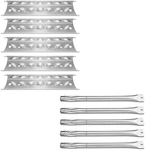 Uniflasy Gas Grill Burner Heat Plate Tent Flame Shield Replacement Parts Kit for Kenmore 2518SL-2003-N, 148.1637110, 148.1615621, Master Chef L3218, Master Forge 3218LT, 3218LTM, 3218LTN, 2518-3