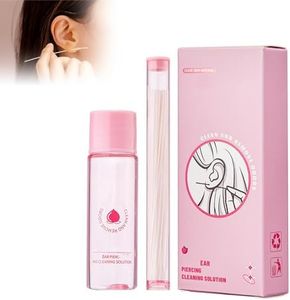 Ear Hole Ear Care Kit, 2025 Ears Piercing Cleaner, Remove Odor & Ear Wax, Anti-Clogging Ear Cleaning Solution, Ear Floss for Piercings Care Cleaning Tool, Line Ear Piercing Care Cleaning Tool