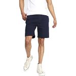 Brave Soul Mens Jogging Fleece Shorts Sweat Jersey Comfy Elasticated Waist Joggers Casual Gym Bottoms Plain Loungewear Lounge Pants Running Short with Pockets Sweatpants(Navy, XL)