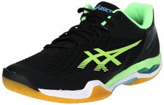 ASICS Mens Court Control FF 3 Black/Lime Burst Badminton Shoe - 9 UK (1071A087.001)