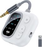 Tobo Airplane Bluetooth Adapter for 2 Headphones, Bluetooth Transmitter Receiver with AptX Low Latency Dual Link, 3.5mm AUX Wireless Audio Adapter for TV, Car, Home Stereo, Gym TD-1484WA (JS5)