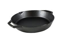 Lodge Induction Base Cast Iron Pan, Black, 1 Piece, 12 Inches