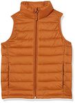 Amazon Essentials Boys' Light-Weight Water-Resistant Packable Puffer Vest Light Brown, Large