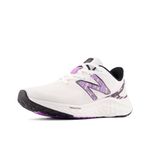 New Balance Women's Fresh Foam Arishi V4 Running Shoe, White/Black/Purple Fade, 9 M