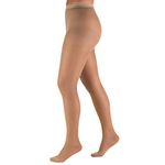 Truform 15-20 mmHg Compression Pantyhose, Sheer 20 Denier Women's Shaping Tights, Light Beige, Tall