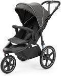 Ickle Bubba Venus Jogger Pro Stroller (Charcoal Grey) – All-Terrain 3-Wheel Pushchair from Birth to 22kg, Air-Filled Tyres, Suspension, Handlebar Brake, UPF50+ Hood & Rain Cover