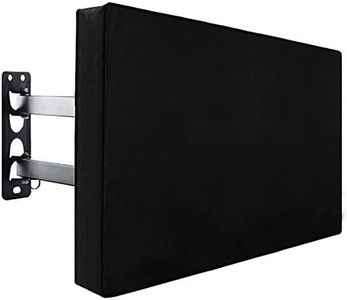 Outdoor TV Cover 40" - 43" - with Bottom Cover - Black Weatherproof and Dust-Proof Material,Protect Your LED, LCD, Plasma TV Screens