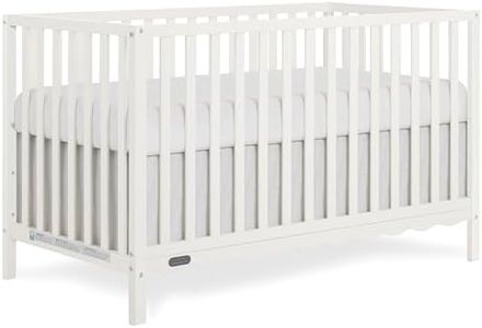Dream On Me Synergy Wave 5-in-1 Convertible Crib in Cannoli Cream, JPMA & Greenguard Gold Certified, Converts from a Baby Crib to a Toddler Bed, Daybed, and Full-Size Bed