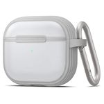 Cyrill Spigen Color Brick Compatible with Apple AirPods 3 case Back Cover with Carabiner (2021) | PC + TPU- Gray