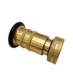 SAFBY Fire Hose Nozzle Brass Fire Equipment Spray Jet Fog (2 Inch Brass NPSH/NPT)