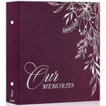 Lanpn Photo Albums 4x6 1000 Pockets Slip in, OURMEMORIES Extra Big Large Capacity Linen Hardcover Photobook Photo Book Holds 1000 Vertical horizontal Photos (Purple)