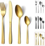 Gold Cutlery Set, Hunnycook 16 Piec