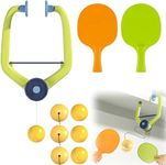 WireScorts Hanging Table Tennis Trainer Set, Portable PingPong Ball Set with Ping Pong Balls & Paddle,Indoor Hanging Table Tennis, Indoor Games, Parent Child Interaction Toy (2 Rackets & 6 Balls)