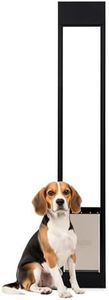 PetSafe Sliding Glass Pet Door - No-Cut DIY Install Doggy Door for Renters - Aluminum Frame - Adjustable Height 75 7/8" to 80 11/16" - Ideal for Medium Dogs Up to 40 lb - Black