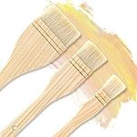 3 Pcs Hake Brushes Flat Watercolor Brushes Artist Painting Brushes Soft Sheep Hair Brushes for Ceramic Pottery Paint Painting