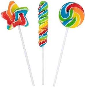 Fun Express Valentines Classroom Gifts Bulk Candy Lollipops 250 Pack - Rainbow Swirl Suckers Individually Wrapped for Kids Valentine Day Party Favors | Gluten Free Mixed Fruit Flavor Treats