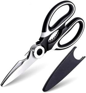 kitchen scissors,kitchen shears with Cover,Multipurpose Utility Stainless Steel Heavy Duty scissors for Kitchen, Chicken, Poultry, Fish, Meat, Herbs