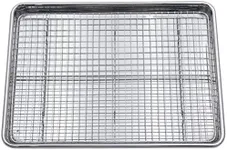 Checkered Chef Baking Sheet with Wire Rack Set - Stainless Steel Cookie Sheet and Cooling Rack - Non-stick, Easy Clean Bakeware for Cooking (Half Sheet, 1 Pack)