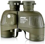 AOMEKIE 10x50 Waterproof Marine Binoculars for Adults with Rangefinder Compass BAK4 Prism FMC Lens for Birdwatching Hunting Boating