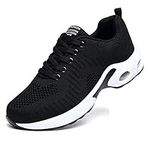 ziitop Women's Outdoor Sports Shoes Casual Mesh Air Cushion Sneakers Breathable Running Shoes Black