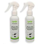 2 Pack Mouse, Rat and All Rodent Repellent Spray. Peppermint Oil Based. Tried & Trusted. Including Eucalyptus, Citronella, Lemon, Chilli, Lavender & Clove. Ultra-Effective Safe Deterrent.