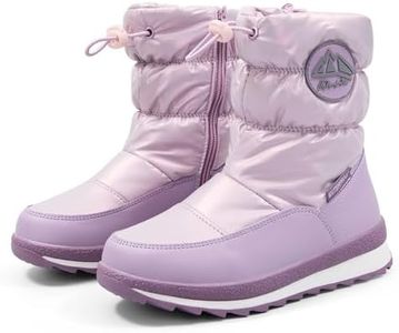 K KomForme Kids Snow Boots for Boys Girls Toddler Winter Outdoor Boots Waterproof with Fur Lined (Toddler/Little Kid/Big Kid)