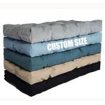 Pcevathiy Custom Bench Cushions for Indoor/Outdoor Furniture, Tufted Swing/Piano Seat Cushion with Non-Slip Bottom, Bench Pad Cushion for Bay Window/Sofa/Patio (Customized Size & Color)