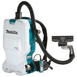 Makita 36V (18Vx2) LXT Brushless Backpack Vacuum Cleaner 6L Kit, HEPA Filter, 78 CFM Suction, 140 Min Runtime, Tool Only