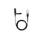 Black Lavalier Microphone, Cardidid Condenser Clip-on Mic for Audio-Technica Wireless Systems,Hirsoe Mini 4Pin Plug