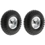 MasterPart Pneumatic 10" Sack Truck Wheelbarrow Tyres Trolley Wheel Cart Tyre Wheels - 2 Pack