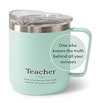 VAHDAM Teacher Mug (300ml/10.1oz) Mint Green Reusable Mug | 18/8 Stainless Steel, Vacuum Insulated Travel Tumbler Mug | Carry Hot & Cold Beverage | Tea & Coffee Mug, Teacher Appreciation Gifts
