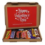 Treasured Forever Personalised Valentines Gifts for Him or Her - Chocolate Selection Gift Box Hamper - Hug in a box - Gift for all ages (Red - Chocolates)