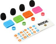 RØDE Colors 2 is a set of four coloured windshields, cable identification rings, tags and a sticker sheet for RØDE Wireless GO & Lavaliers