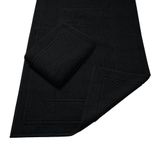 Avalon Towels Bath Mats for Bathroom - Absorbent Bathroom Mats Quick Dry Bath Mat - 100% Cotton Bath Mats Soft Bathroom Floor Mat - Black Bath Mat Absorbent Bath Mat Set of 2 (22x34 Inches)