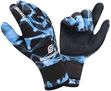 Summshall Neoprene Gloves, 3mm Wetsuit Gloves for Men Women, Thermal Keep Warm Diving Gloves Anti Slip Surfing Gloves for Spearfishing Swimming Rafting Kayaking Paddling