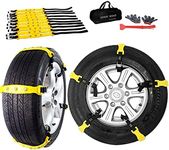 Aiung Tire Snow Chains, Emergency Anti Slip Snow Tire Chains for Car/Suvs/Trucks/Pickups, 10 Pcs Adjustable Tire Chain