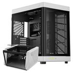 GAMDIAS RGB Dual-Chamber Panoramic Tempered Glass Gaming PC Case; 2-way Standing with Vertical & Horizontal Orientaton and One-touch Open; Computer Case support 420mm AIO & Huge Cable Management Space