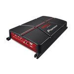 PIONEER GM-A5702 2-Channel Bridgeable Amplifier with Bass Boost, Black/Red, 17.00in. x 10.60in. x 4.20in.