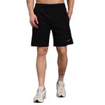 ATICX Polyester Shorts for Men - Quick Dry Lightweight with Zipper Pockets - Gym, Running, Jogging, Training Half Pants for Basketball, Swimming, Badminton, Outdoor & Home Wear, Simply Black, L