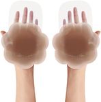 Dealswin Nippleless Covers 5.1 inch Silicone Breast Lift Reusable Pasties for A-D Cup Brown