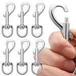 POHOVE 6pcs Swivel Snap Hooks,Heavy Duty Dog Le-ad Clip Clasp,Dog Le-ad Clips Dog Le-ad Clasp,Trigger Clips Clasp,Heavy Duty Swivel Eye Bolt Snap Hooks For Linking Pet Collar Bag Strap(size:3.23inch)