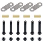 Lonffery Trailer Axle Shackle Kit (2-1/4" Trailer Shackle Straps 225), Tandem Axle Trailer Kit for Double Eye Spring (3,500 lbs-7,200 lbs Axles)