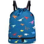 Guddong Swim Bag Girls Boys, Waterproof Swimming Bag for Kids Drawstring Bags Gym Bag Sports Backpack for Beach Pool and Ballet Class