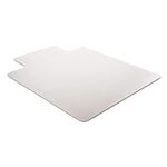 deflecto Beveled Clear 45x53 w/Lip Medium Pile Carpet SuperMat Frequent Use Chair Mat