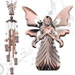 Wind Chime, Gifts Chimes, Outdoor Decorations Wind Chime, Vintage Commemorative Wind Chimes Gift For Mom And Woman, Copper Decoration Birthday And Valentine Gift (Angels)