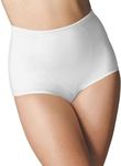 Bali Women's Shapewear Tummy Panel Brief Firm Control 2-Pack, White, Large