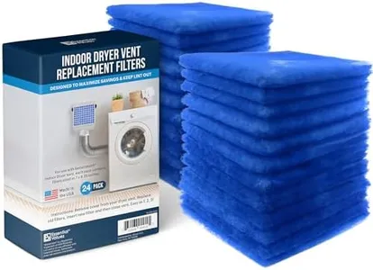 Essential Values 24 Pack Compatible Replacement Filters (120 Dryer Loads Total) for Bettervent Indoor Dryer Vent